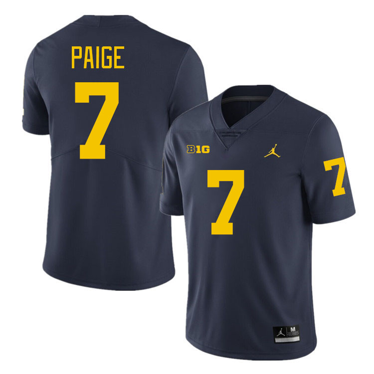 Makari Paige Michigan Jersey,Michigan Wolverines #7 Makari Paige Jersey Youth-Navy